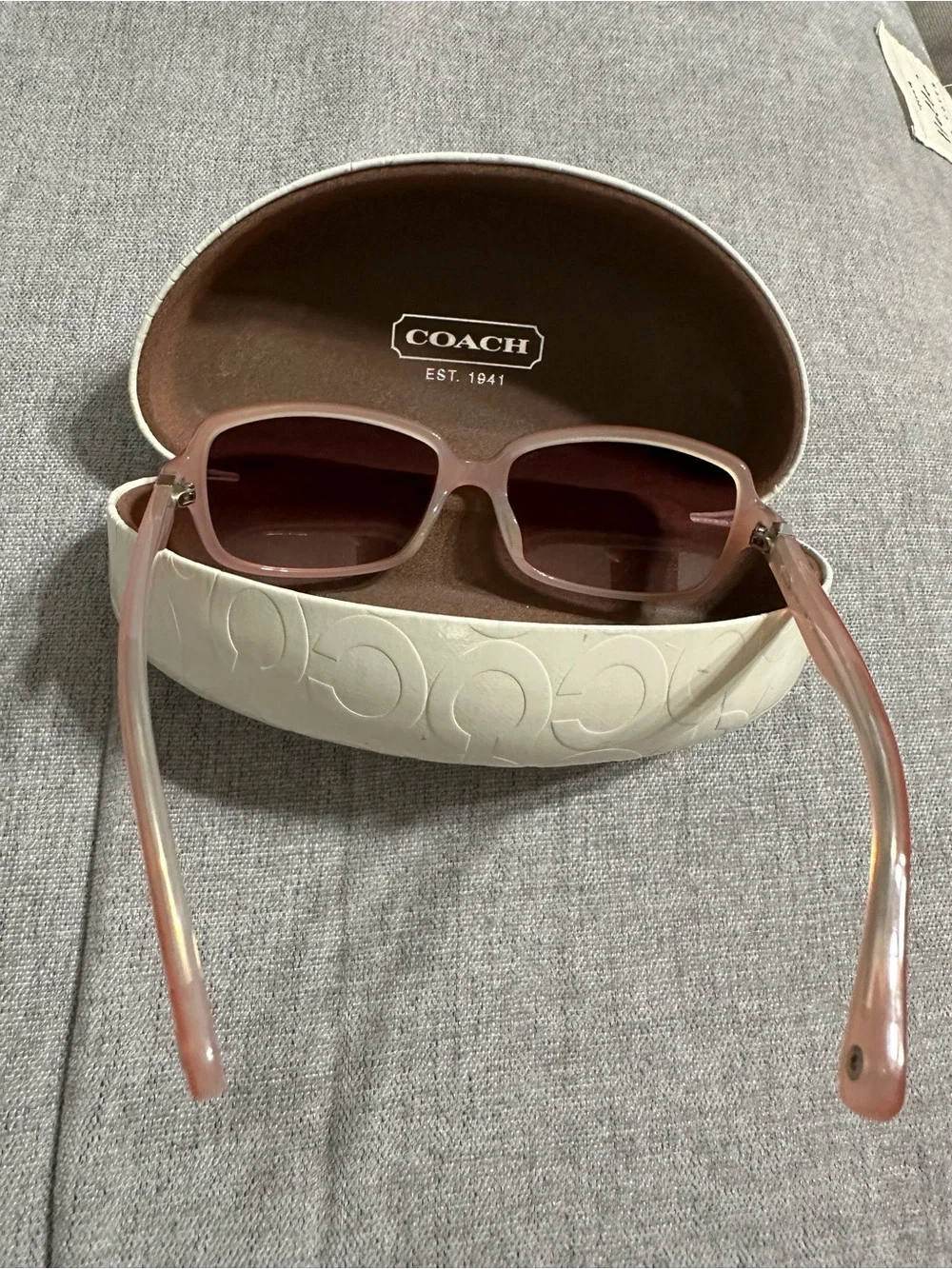 Coach Pink Gradient Square Sunglasses